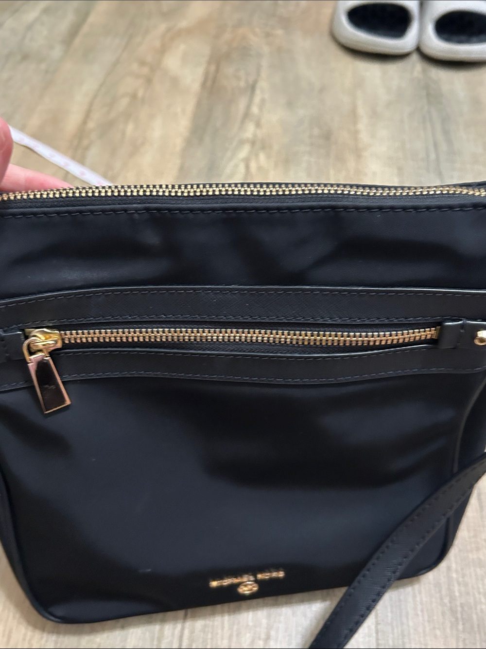Michael Kors Black Crossbody Bag with Gold Hardware Accents - Picture 12 of 14